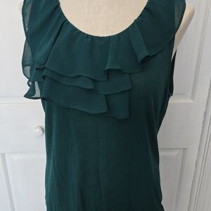 The Limited Teal Ruffle Blouse